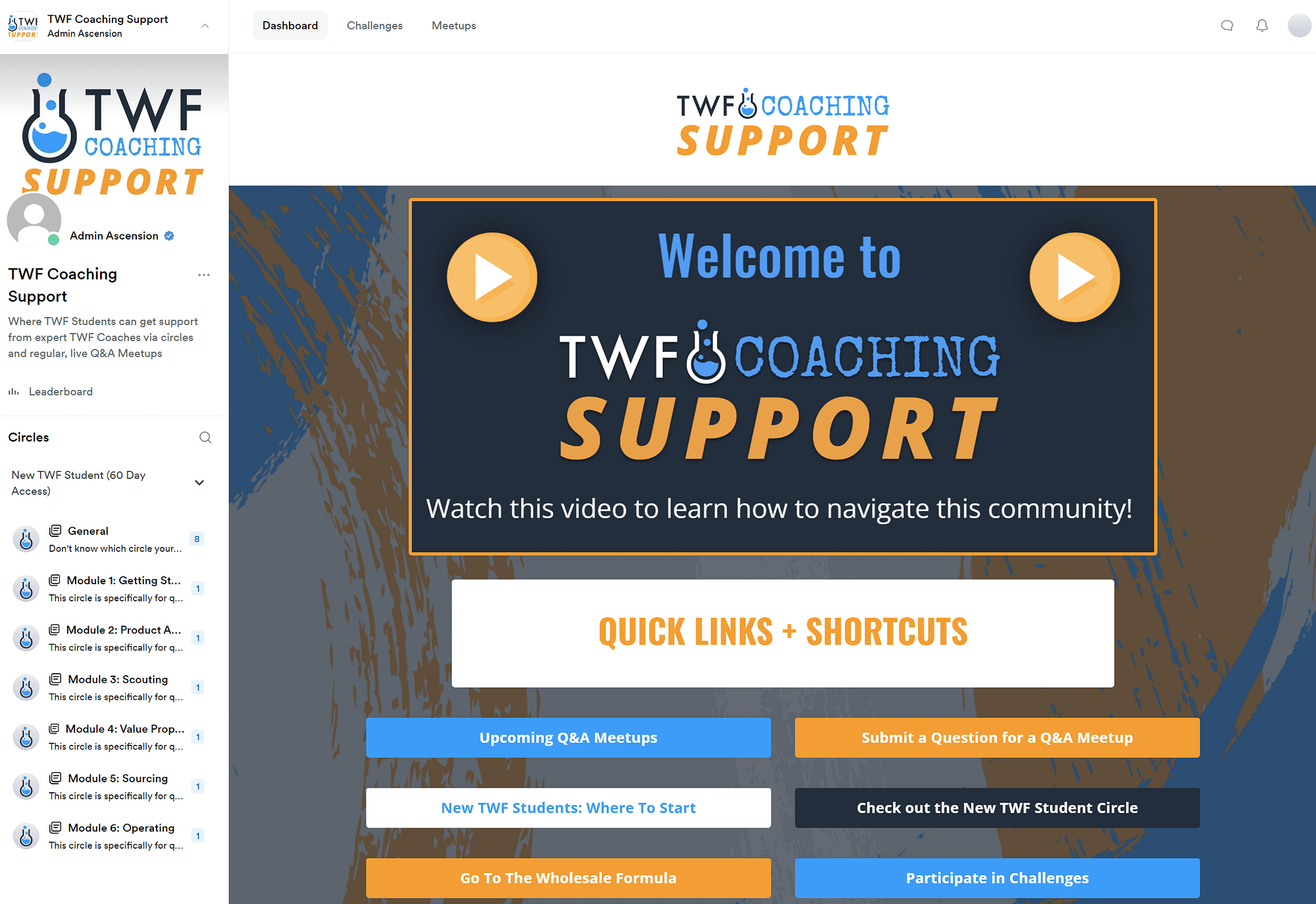 TWF Coaching Support Dashboard